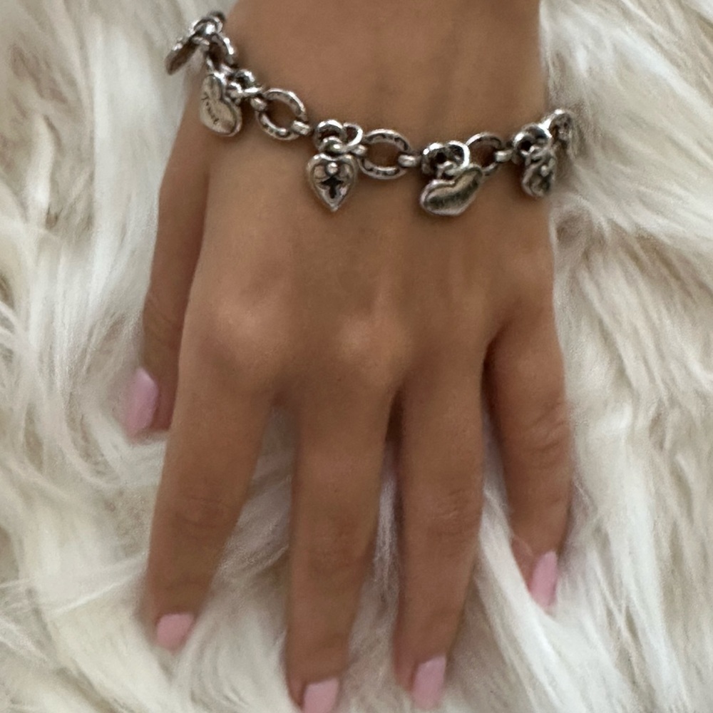 Brighton Silver Heart Charm Bracelet - Silver - Picture 3 of 8